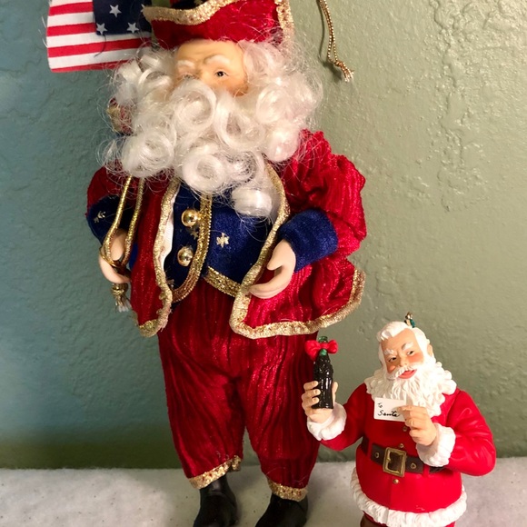 Vintage Uncle Sam Santa And Santa With Coke - Picture 3 of 5